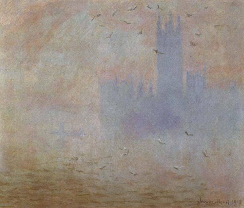 Claude Monet Houses of Parliament,Effect of Sunlight in the Fog Germany oil painting art